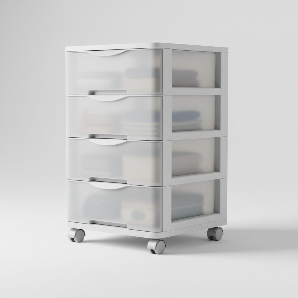 Stackable Multi-Layer Storage Cabinet with Wheels